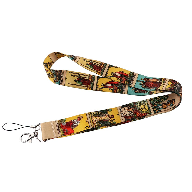 Tarot Card, Astrology Lanyard & Badge Holder | Major Arcana, Minor Arcana Keychain