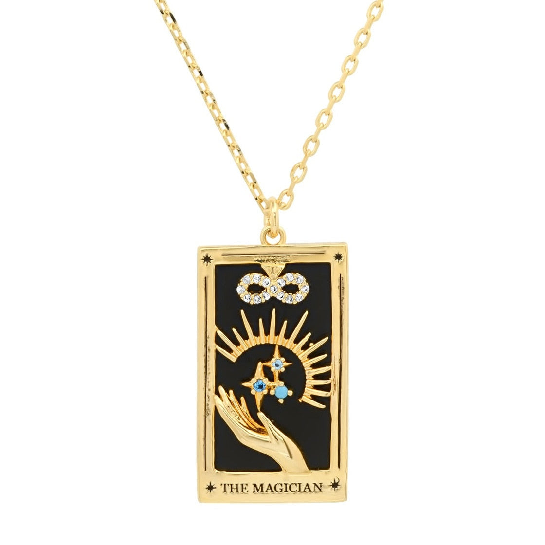 18k Gold Plated Tarot Card Necklace | Dainty, Major Arcana