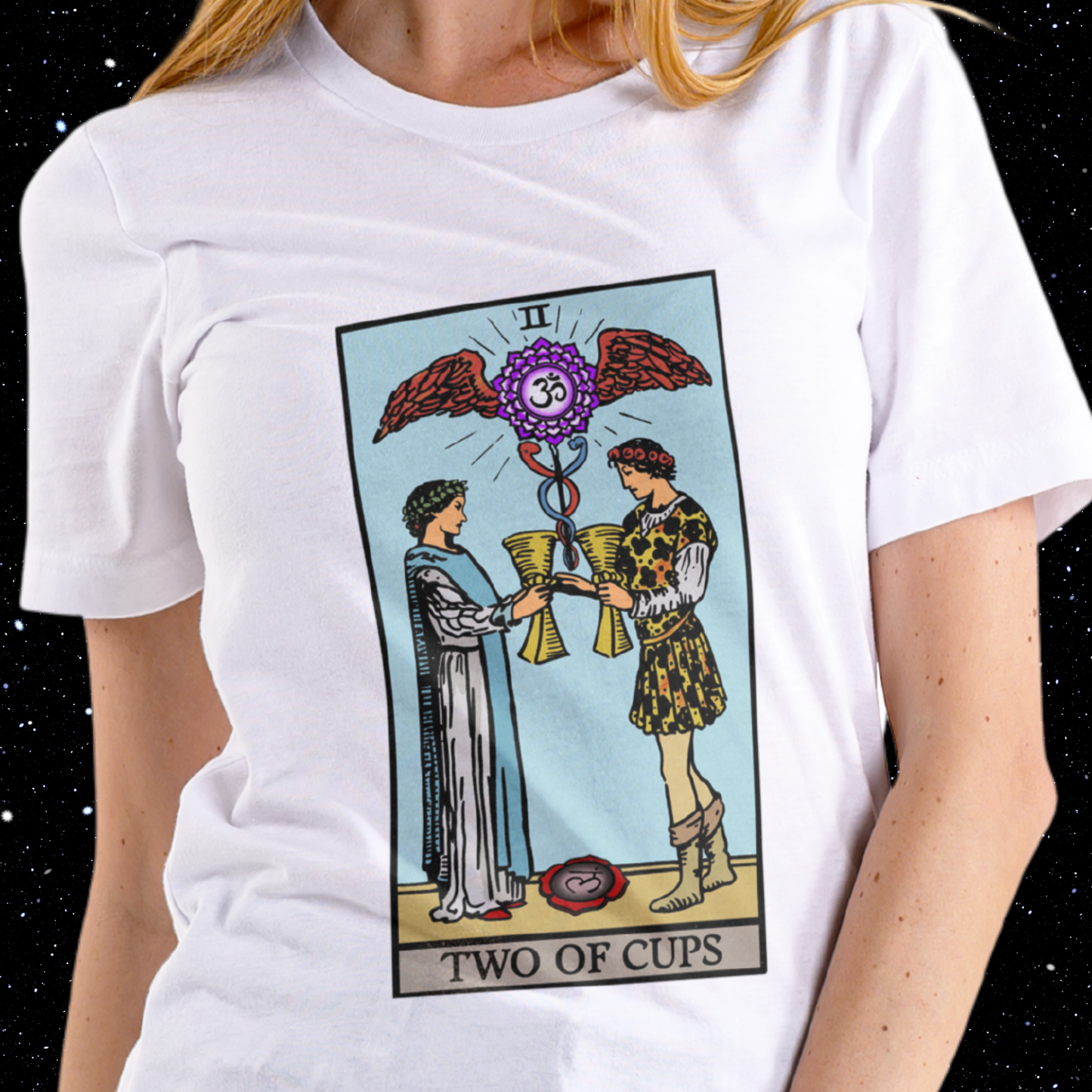 'Two of Cups' Tarot Card T-Shirt and Hooded Sweatshirt | Chakra Series