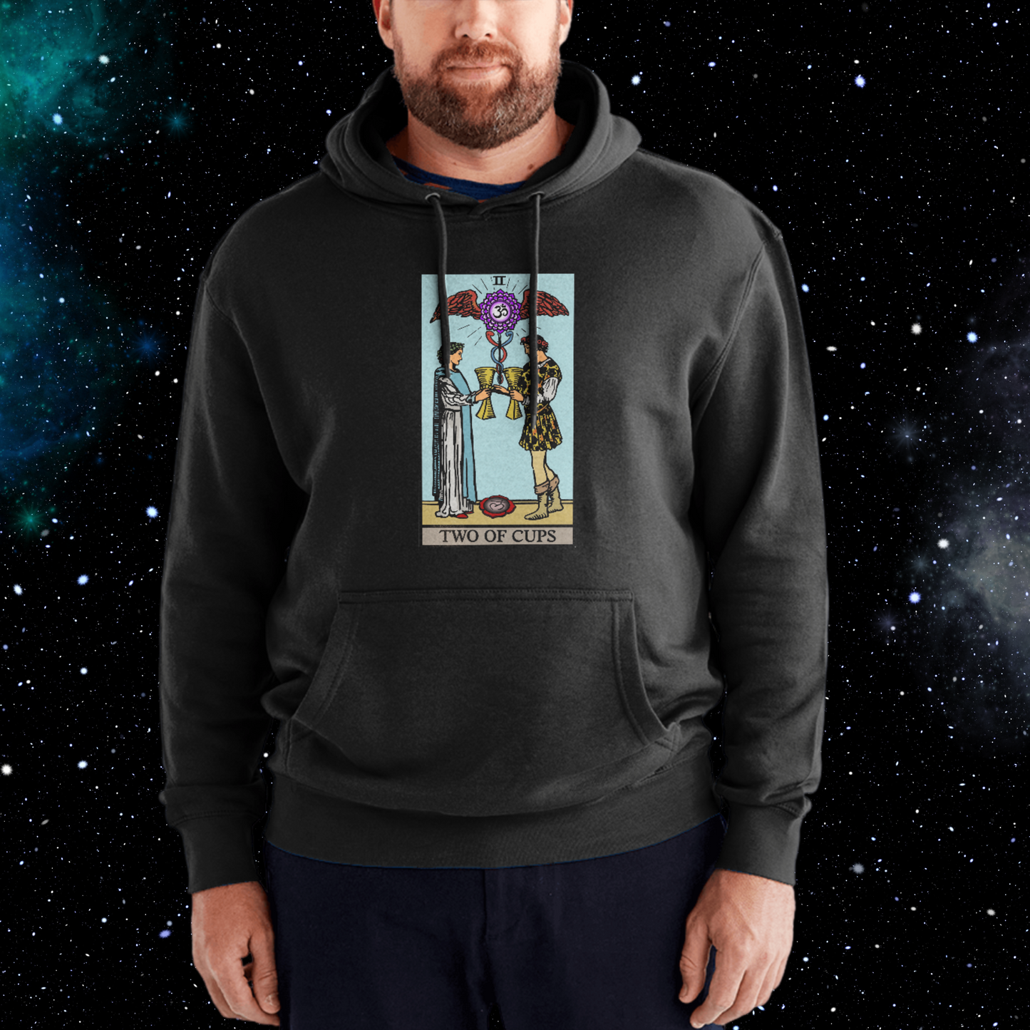 'Two of Cups' Tarot Card T-Shirt and Hooded Sweatshirt | Chakra Series