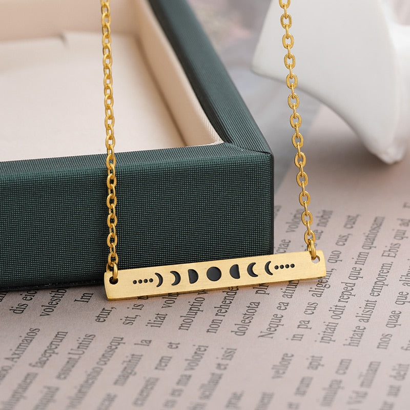 Minimalist Moon Phases Necklace - Pendant | Astrology Jewerly