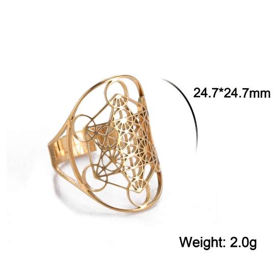 Geometric Archangel Ring | Gold, Silver, Rose Gold