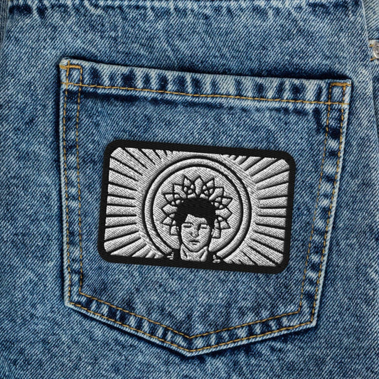 Crown Chakra Man Embroidered Apparel and Accessory Patch