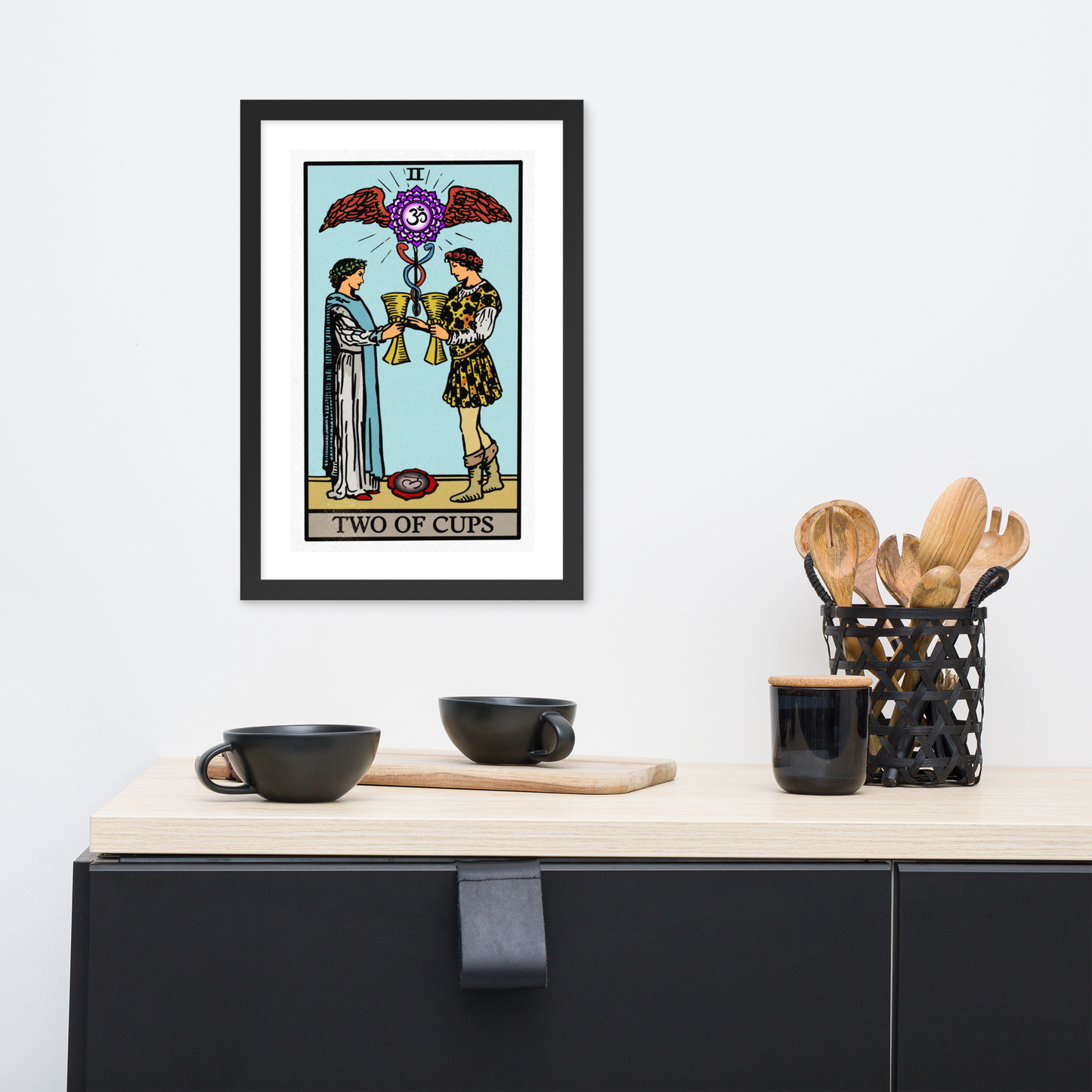 Two of Cups Framed Poster | Chakra Series
