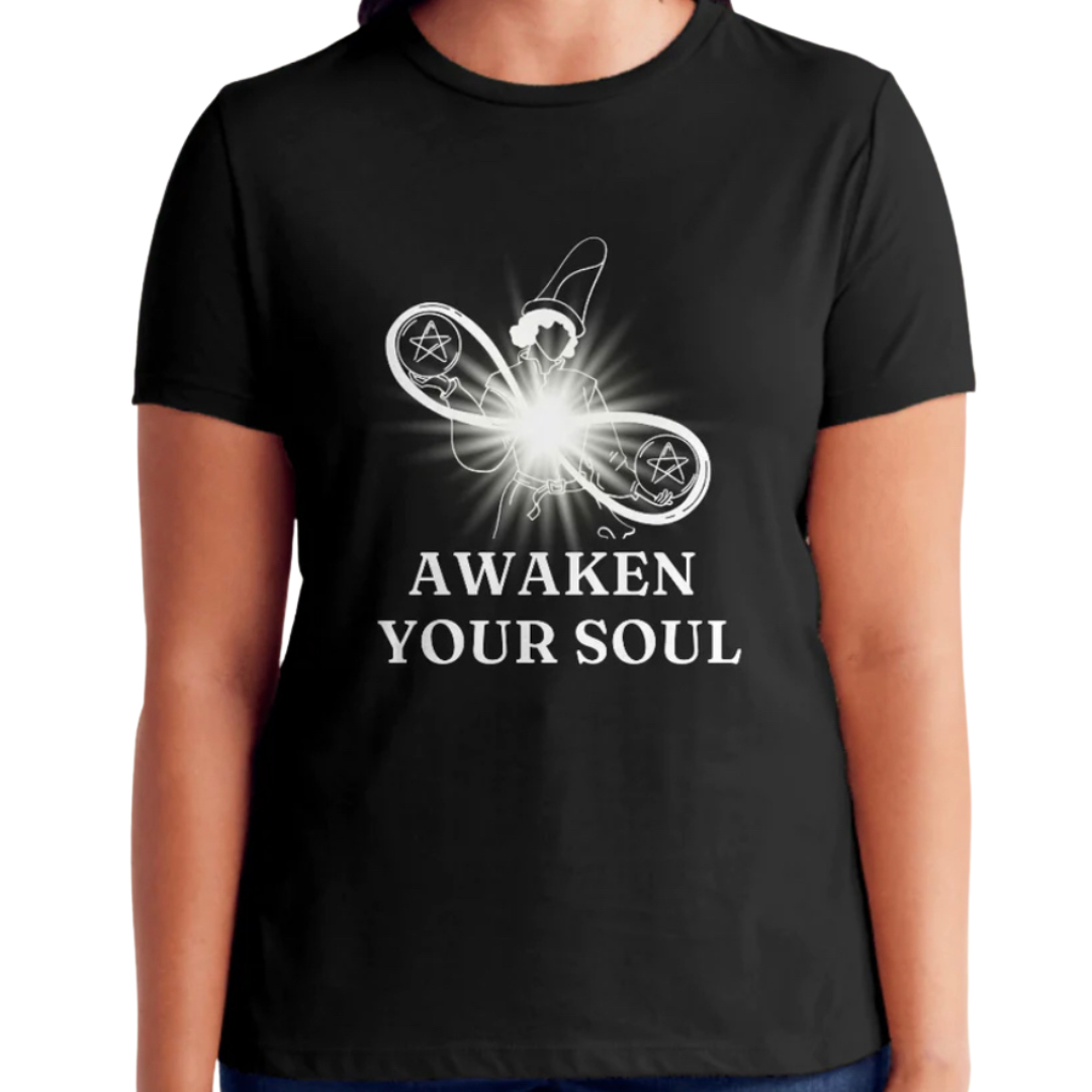 'Awaken Your Soul' Two of Pentacles T-Shirt