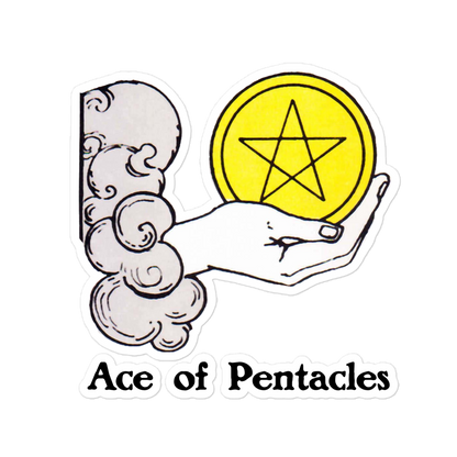 'Ace of Pentacles' Vinyl Sticker | Minor Arcana Crafting Supplies