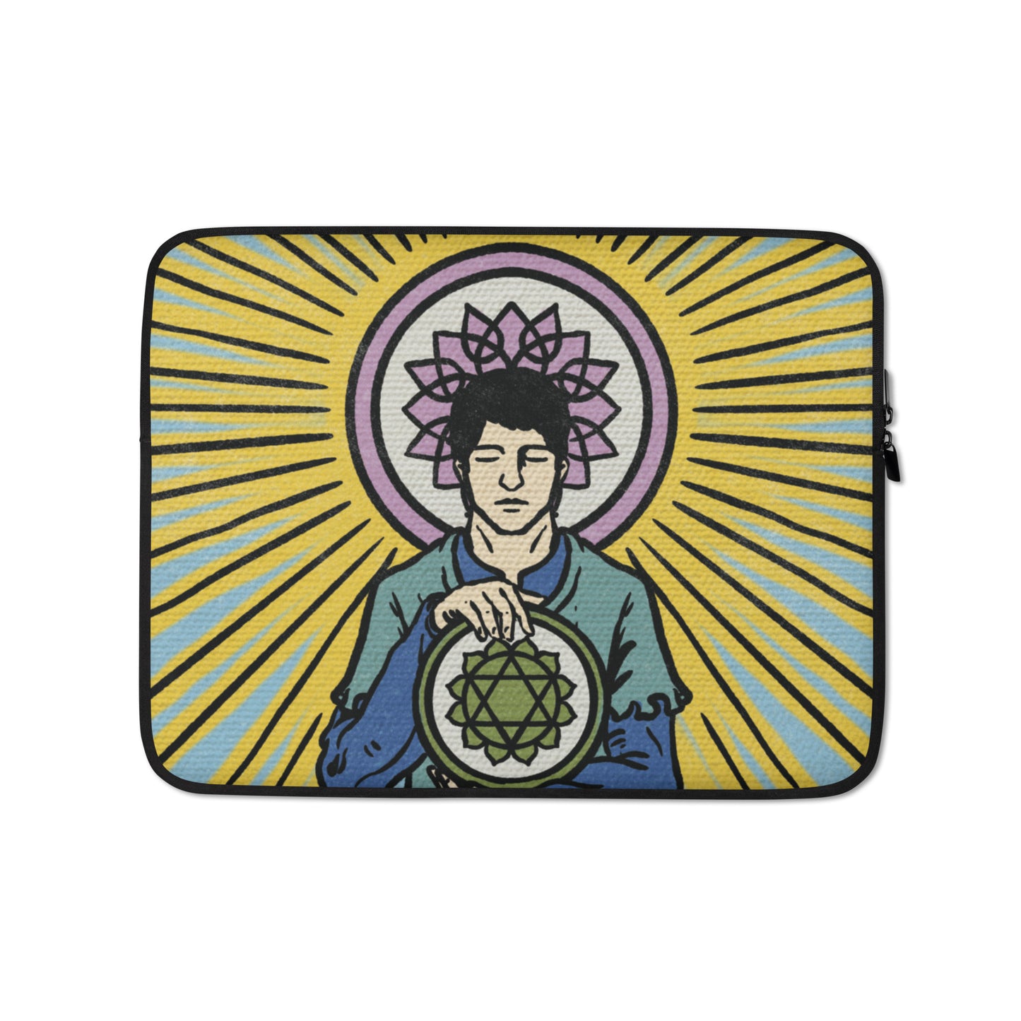 'Four of Pentacles' Laptop Sleeve - Case | Minor Arcana Chakra Design