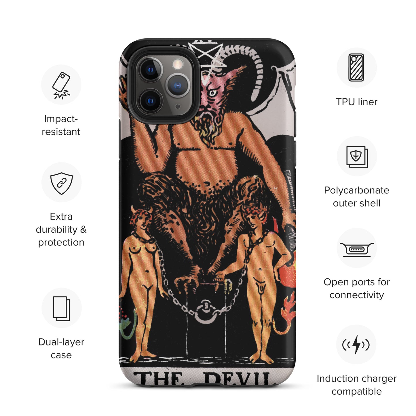 'The Devil' Tarot Card Durable, Anti-Shock iPhone Case