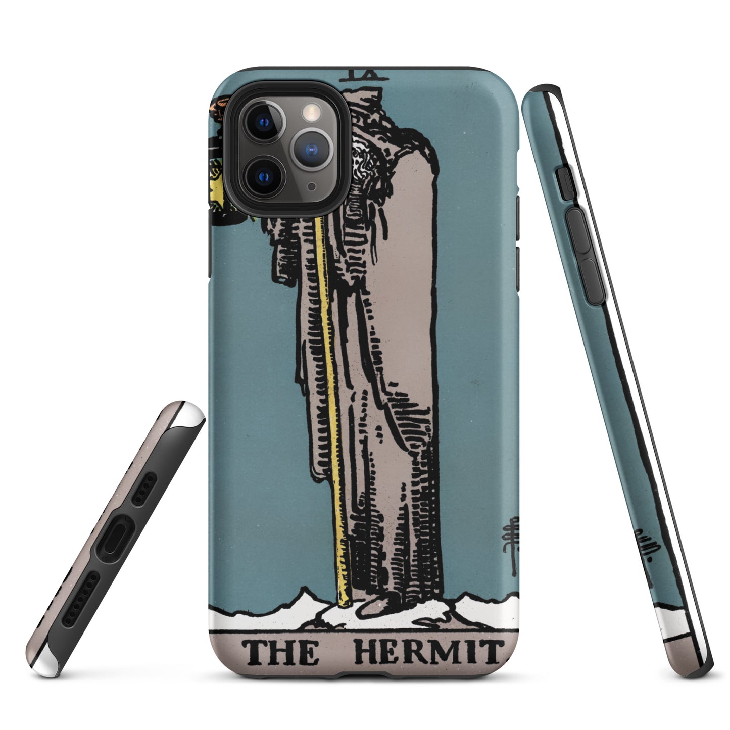 'The Hermit' Tarot Card, Anti-Shock iPhone Case | Major Arcana