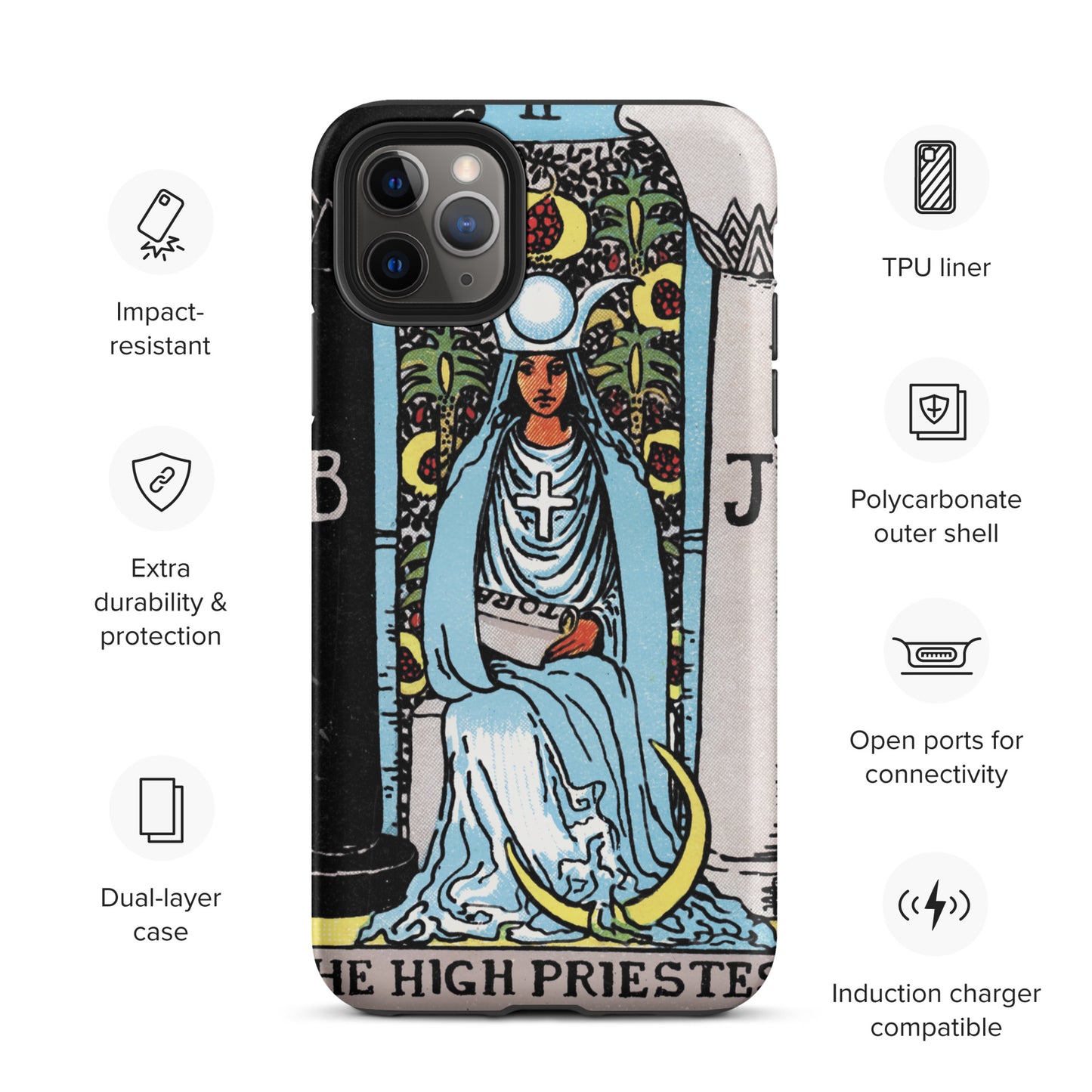 'The High Priestess' Tarot Card iPhone Case | Major Arcana