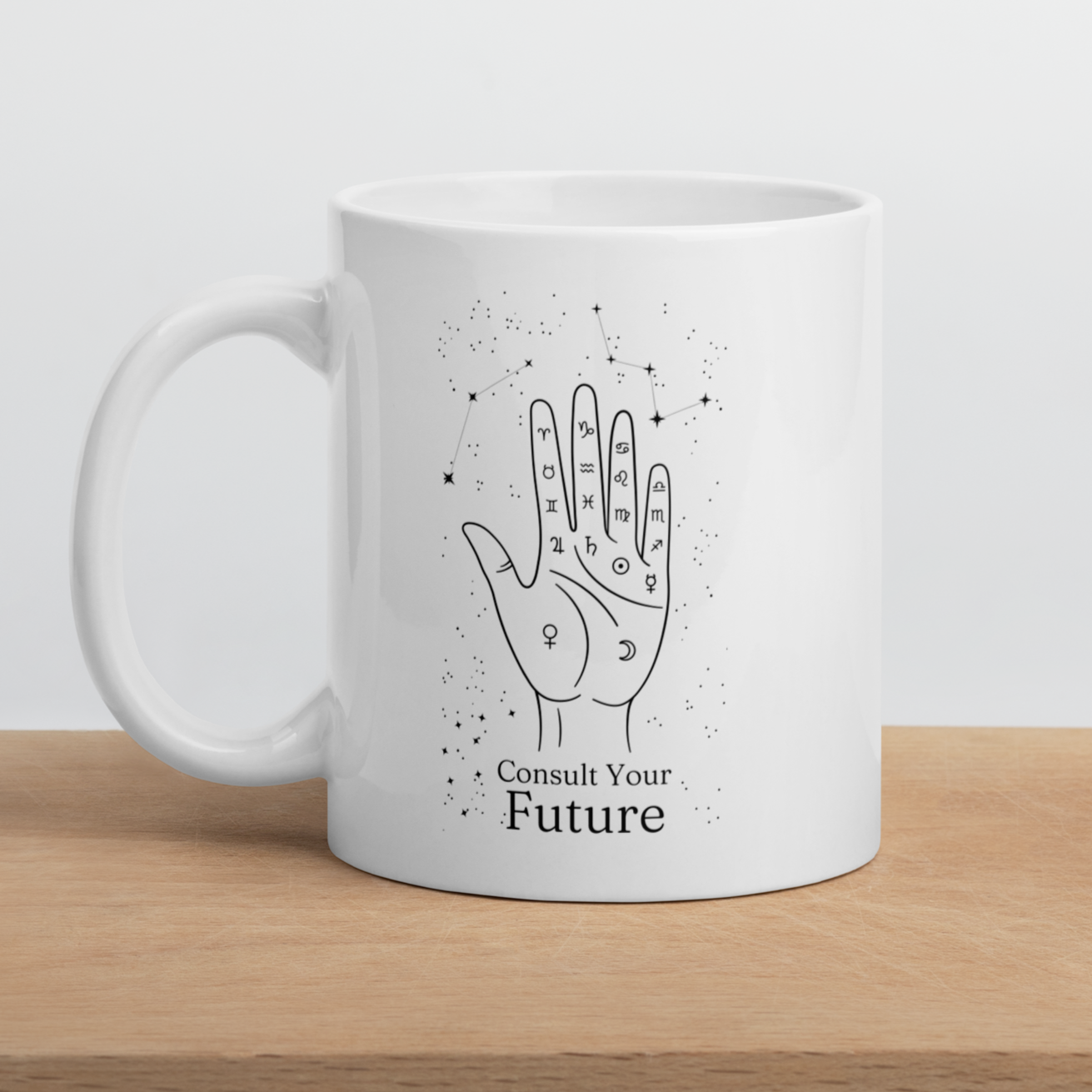 'Consult Your Future' Mug | Psychic, Palm and Astrology-Themed Drinkware